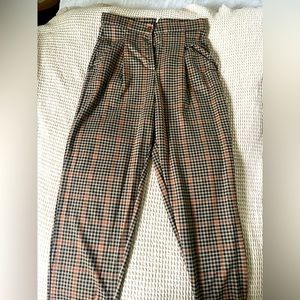 Free people plaid trousers